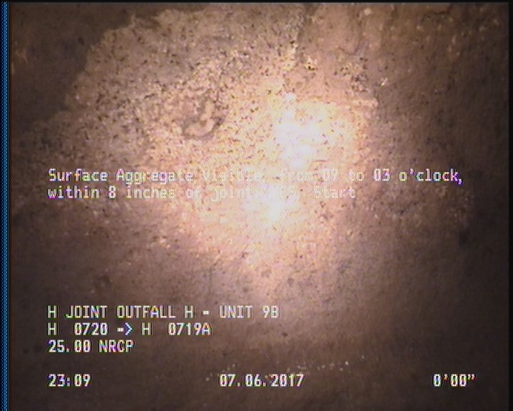 Surface Aggregate Visible, from 09 to 03 o'clock, within 8 inches of joint: YES, Start
