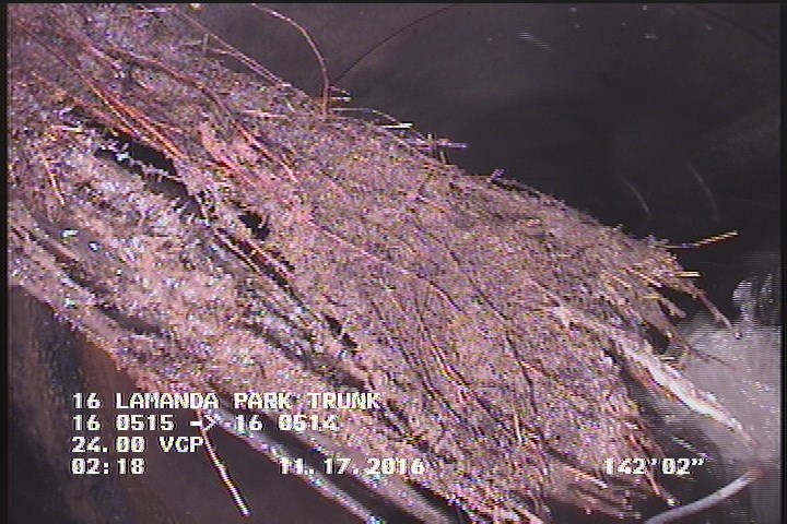 Survey Abandoned - SEVERE 40% FROM LATERAL TO MAIN LINE
