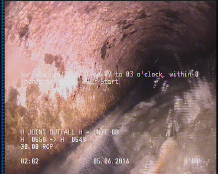 Surface Spalling, from 09 to 03 o'clock, within 8 inches of joint: YES, Start
