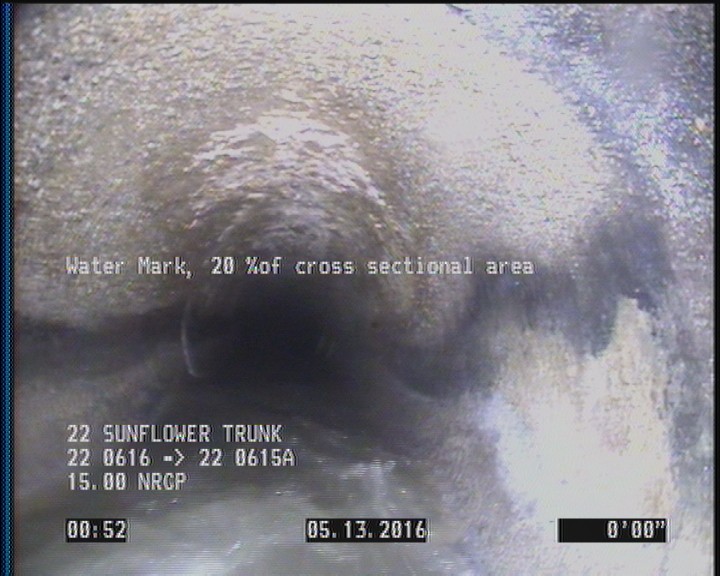 Water Mark, 20 %of cross sectional area