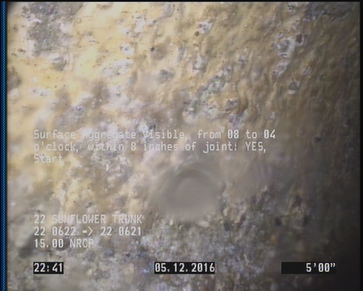 Surface Aggregate Visible, from 08 to 04 o'clock, within 8 inches of joint: YES, Start