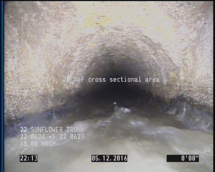 Water Mark, 20 %of cross sectional area