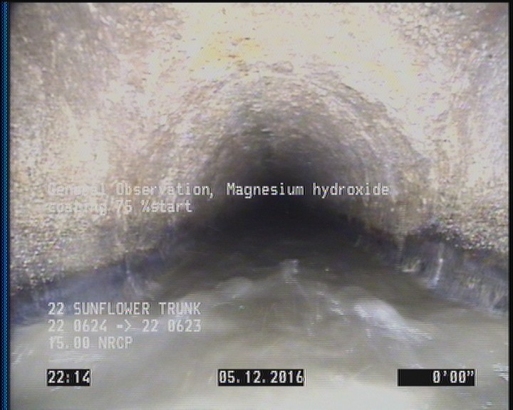 General Observation - Magnesium hydroxide coating 75 %start