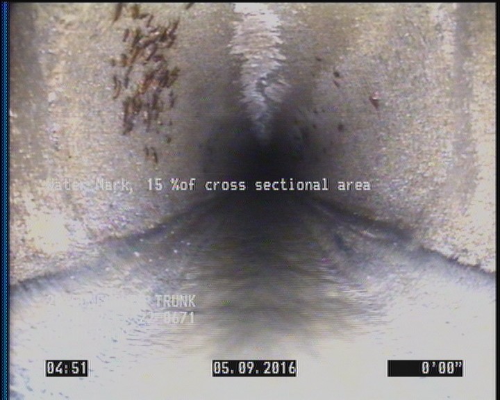 Water Mark, 15 %of cross sectional area