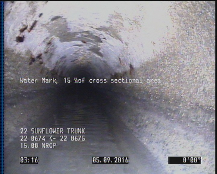 Water Mark, 15 %of cross sectional area