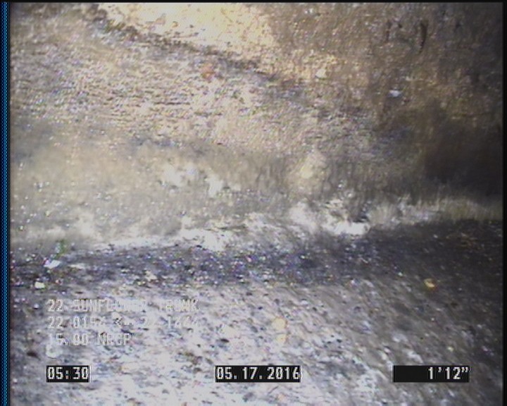 Deposits Attached Grease, 5 %of cross sectional area, from 04 to 08 o'clock, , within 8 inches of joint: YES