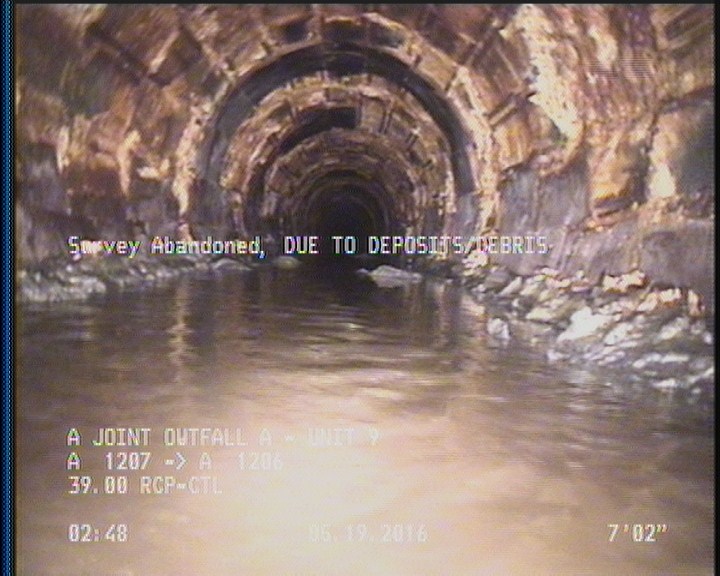 Survey Abandoned - DUE TO DEPOSITS/DEBRIS