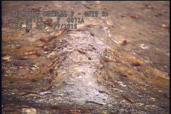 Survey Abandoned - VIEW OF THE DOWNLEG PIPE OF THE U/S SIPHON