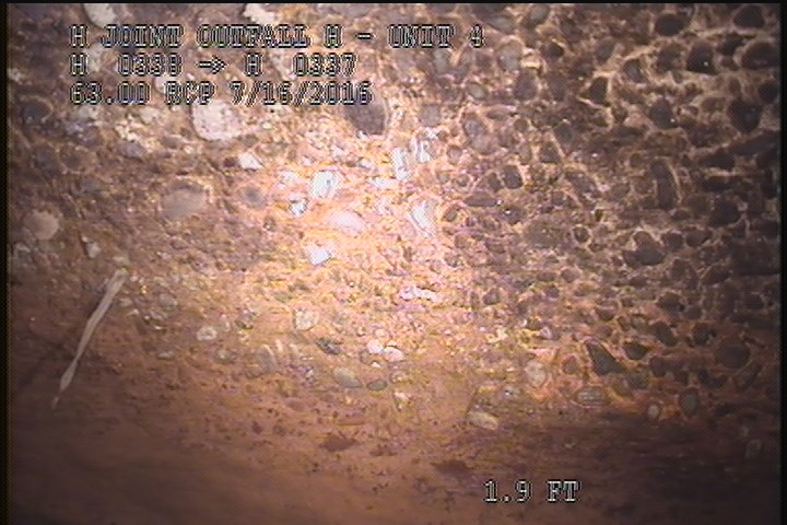 Surface Aggregate Projecting, from 10 to 02 o'clock, within 8 inches of joint: YES, Start - SEVERE AGG