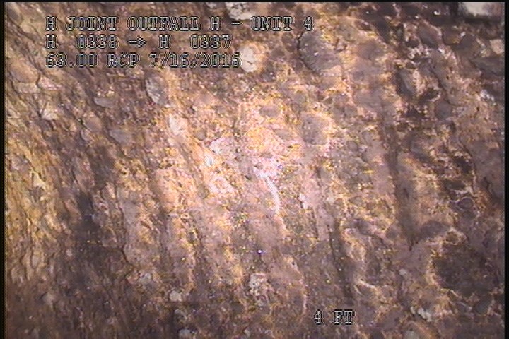 Surface Reinforcement Visible, from 11 to 01 o'clock, within 8 inches of joint: NO - CIRCUM REBAR