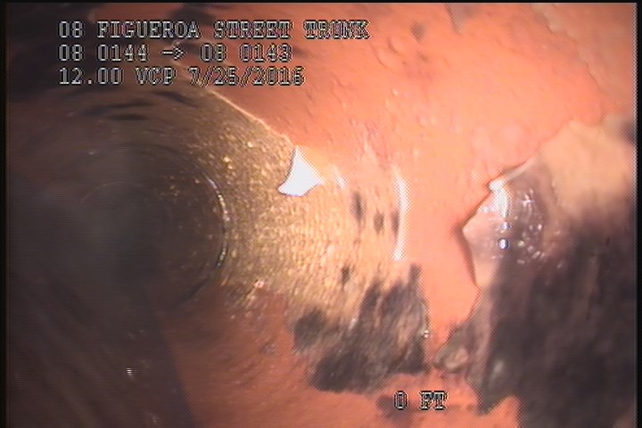 Deposits Attached Grease, 5 %of cross sectional area, from 08 to 04 o'clock, , within 8 inches of joint: YES, Start
