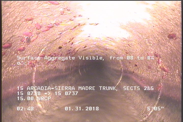 Surface Aggregate Visible, from 08 to 04 o'clock, within 8 inches of joint: NO, Start