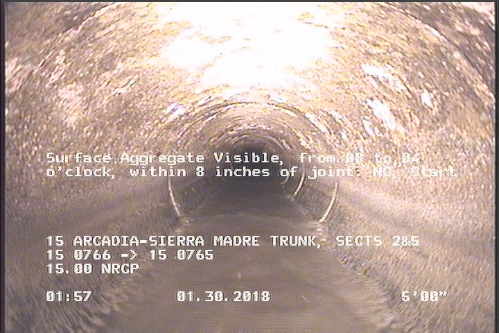 Surface Aggregate Visible, from 08 to 04 o'clock, within 8 inches of joint: NO, Start