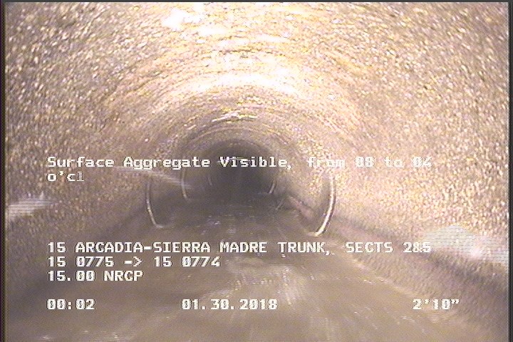 Surface Aggregate Visible, from 08 to 04 o'clock, within 8 inches of joint: NO, Start
