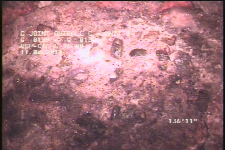Surface Aggregate Visible, from 09 to 03 o'clock, within 8 inches of joint: YES, Start - SEVERE AGG AREAS OF MISSING TILES