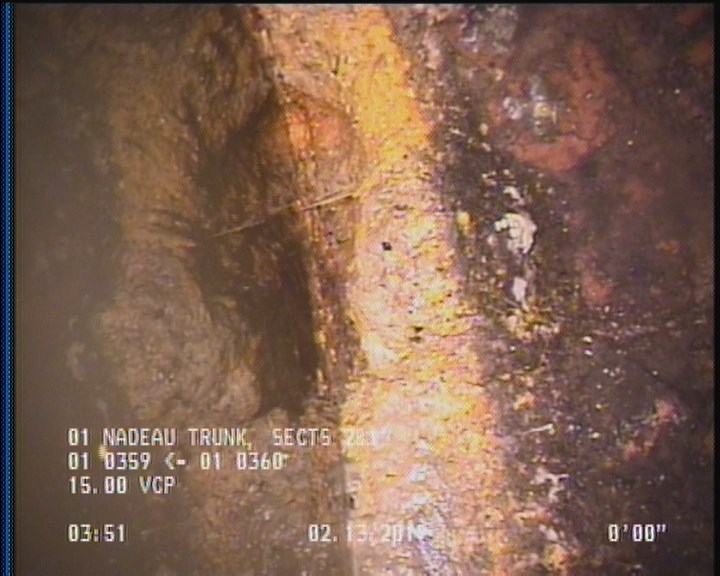 Survey Abandoned - VIEW OF UPLEG OF D/S NORTH SIPHON.
