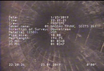 Upstream Manhole, Survey Begins - 01 0349