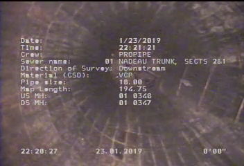 Upstream Manhole, Survey Begins - 01 0352