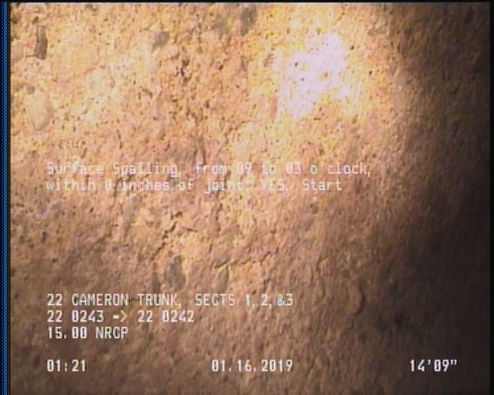 Surface Spalling, from 09 to 03 o'clock, within 8 inches of joint: YES, Start