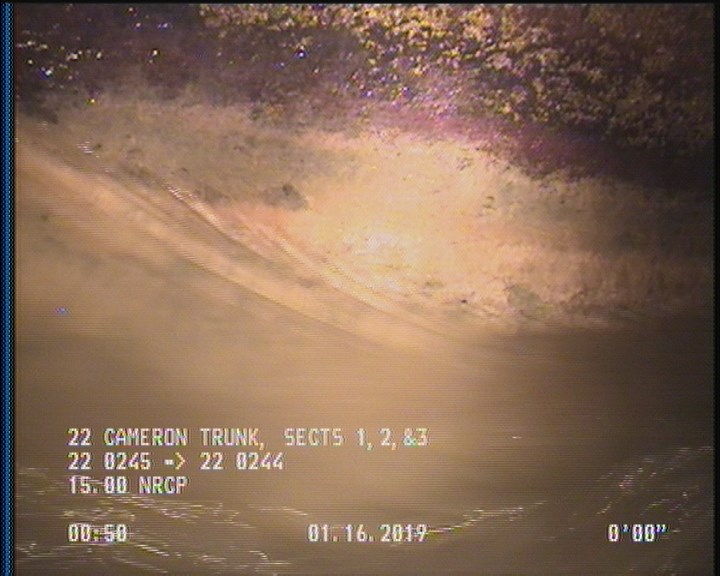 Deposits Attached Grease, 5 %of cross sectional area, from 03 to 09 o'clock, , within 8 inches of joint: YES, Start