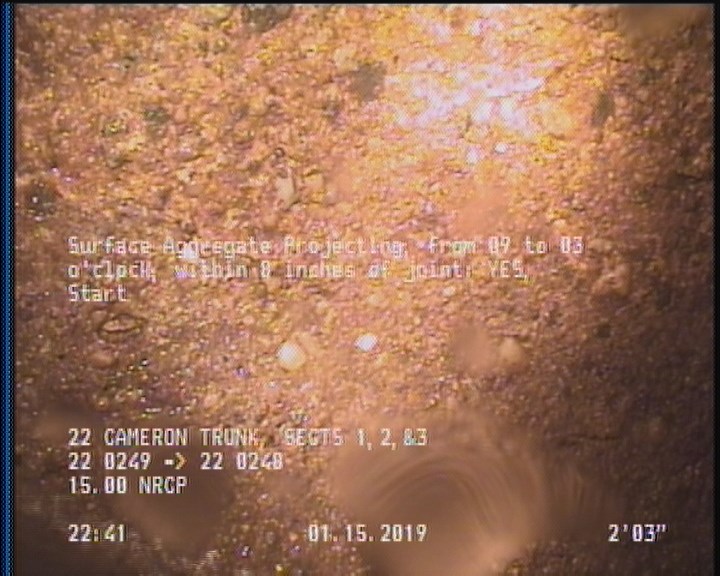 Surface Aggregate Projecting, from 09 to 03 o'clock, within 8 inches of joint: YES, Start