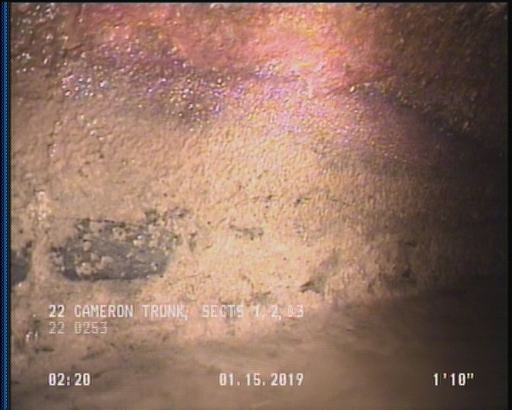 Deposits Attached Grease, 5 %of cross sectional area, from 03 to 09 o'clock, , within 8 inches of joint: YES, Start