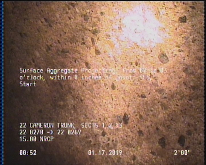 Surface Aggregate Projecting, from 09 to 03 o'clock, within 8 inches of joint: YES, Start