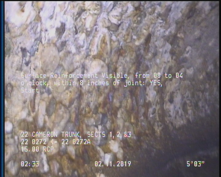Surface Reinforcement Visible, from 08 to 04 o'clock, within 8 inches of joint: YES, Start