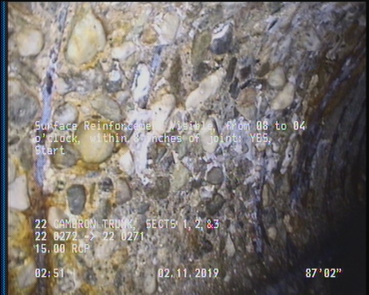 Surface Reinforcement Visible, from 08 to 04 o'clock, within 8 inches of joint: YES, Start