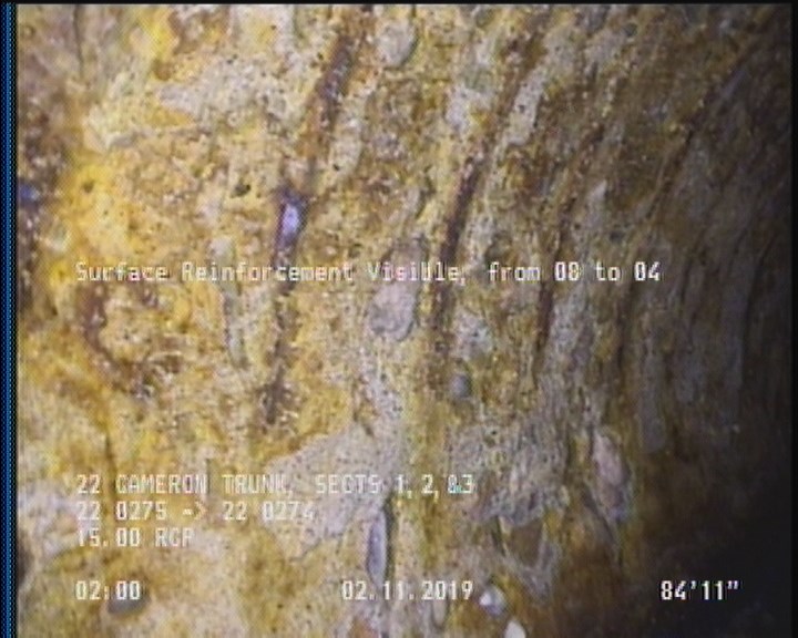 Surface Reinforcement Visible, from 08 to 04 o'clock, within 8 inches of joint: YES, Start