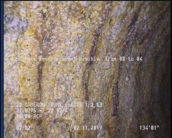 Surface Reinforcement Visible, from 08 to 04 o'clock, within 8 inches of joint: YES, Start