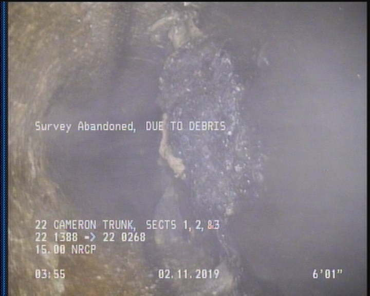 Survey Abandoned - DUE TO DEBRIS