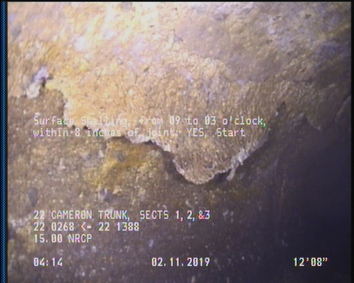 Surface Spalling, from 09 to 03 o'clock, within 8 inches of joint: YES, Start