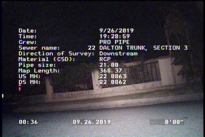 Upstream Manhole, Survey Begins - 22 0863