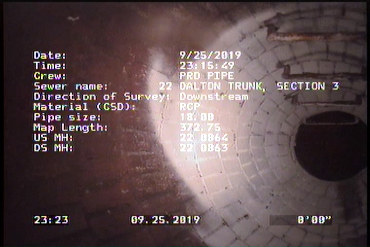 Upstream Manhole, Survey Begins - 22 0864