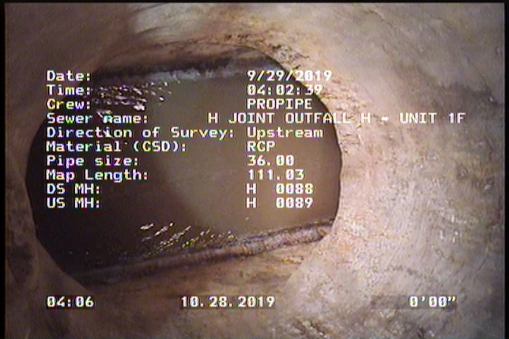 Downstream Manhole, Survey Begins - H 0088