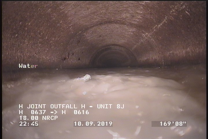 Water Level, Sag in pipe, 40 %of cross sectional area, Start