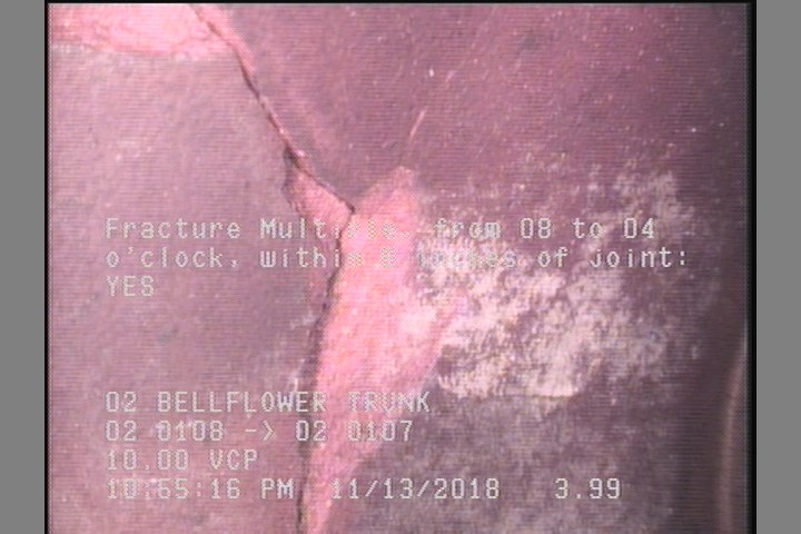 Fracture Multiple, from 08 to 04 o'clock, within 8 inches of joint: YES, Start