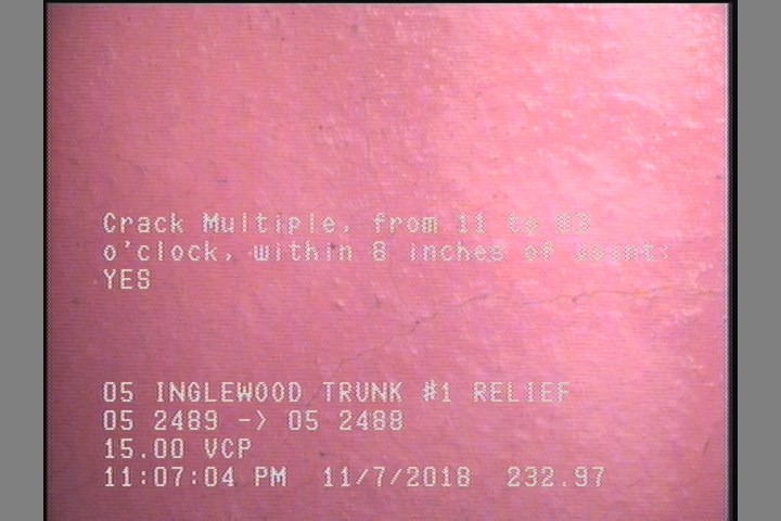 Crack Multiple, from 11 to 03 o'clock, within 8 inches of joint: YES
