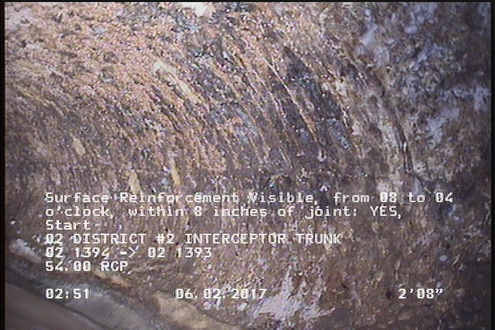 Surface Reinforcement Visible, from 08 to 04 o'clock, within 8 inches of joint: YES, Start