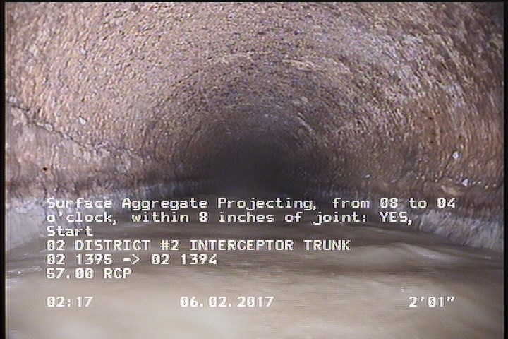 Surface Aggregate Projecting, from 08 to 04 o'clock, within 8 inches of joint: YES, Start