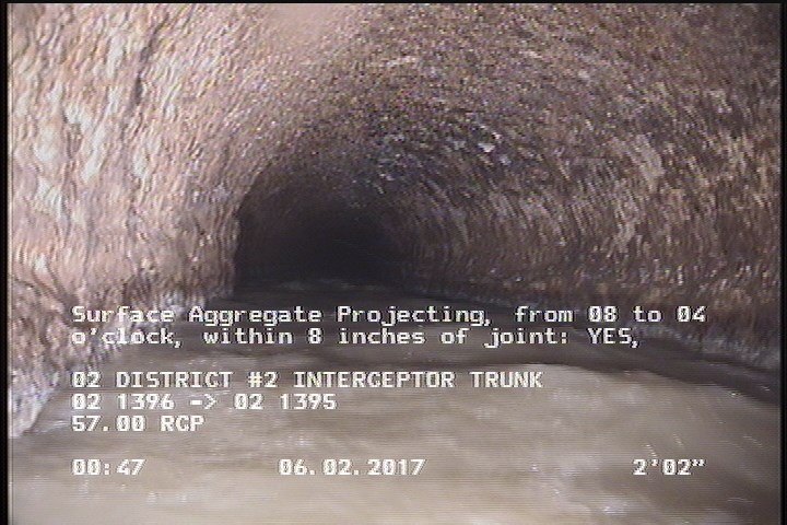 Surface Aggregate Projecting, from 08 to 04 o'clock, within 8 inches of joint: YES, Start