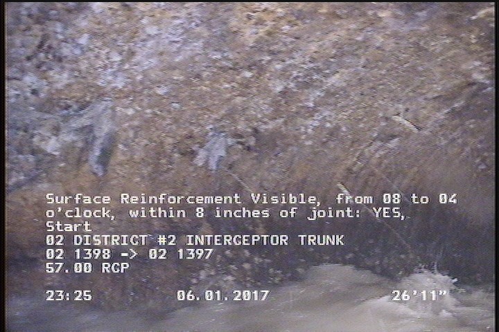 Surface Reinforcement Visible, from 08 to 04 o'clock, within 8 inches of joint: YES, Start
