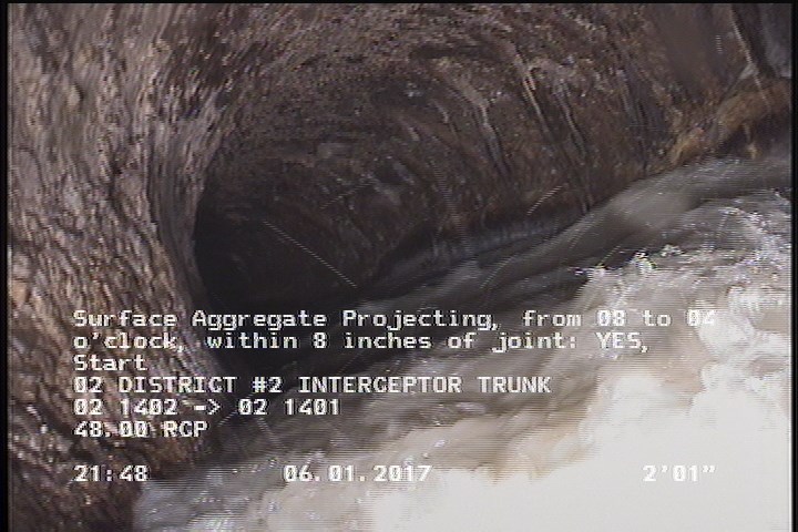 Surface Aggregate Projecting, from 08 to 04 o'clock, within 8 inches of joint: YES, Start