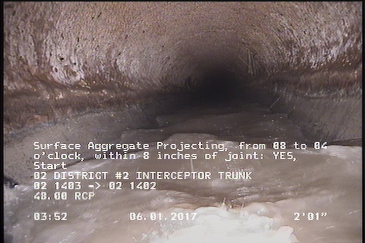 Surface Aggregate Projecting, from 08 to 04 o'clock, within 8 inches of joint: YES, Start