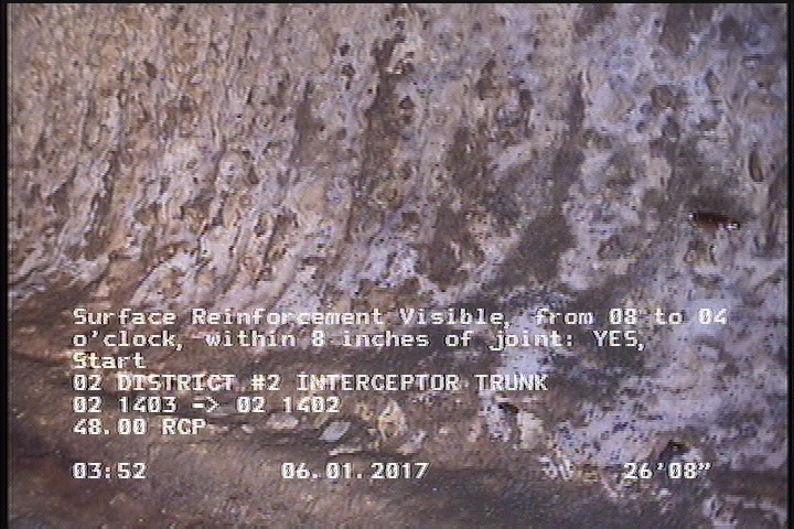 Surface Reinforcement Visible, from 08 to 04 o'clock, within 8 inches of joint: YES, Start