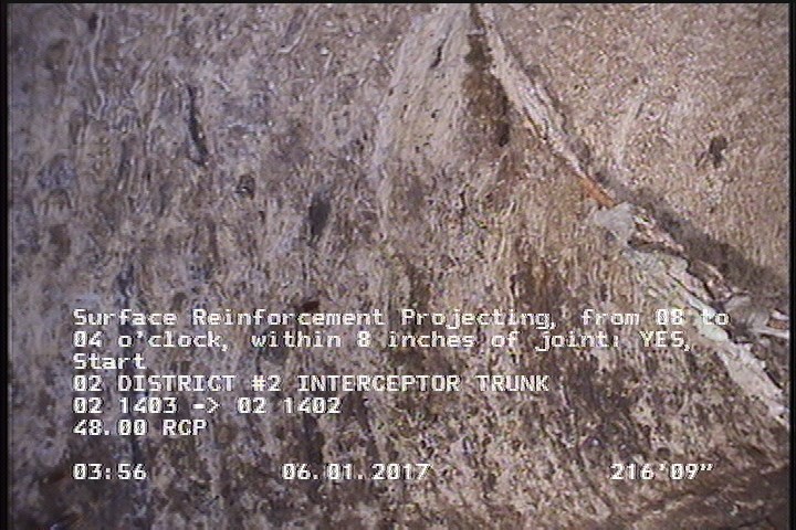 Surface Reinforcement Projecting, from 08 to 04 o'clock, within 8 inches of joint: YES, Start