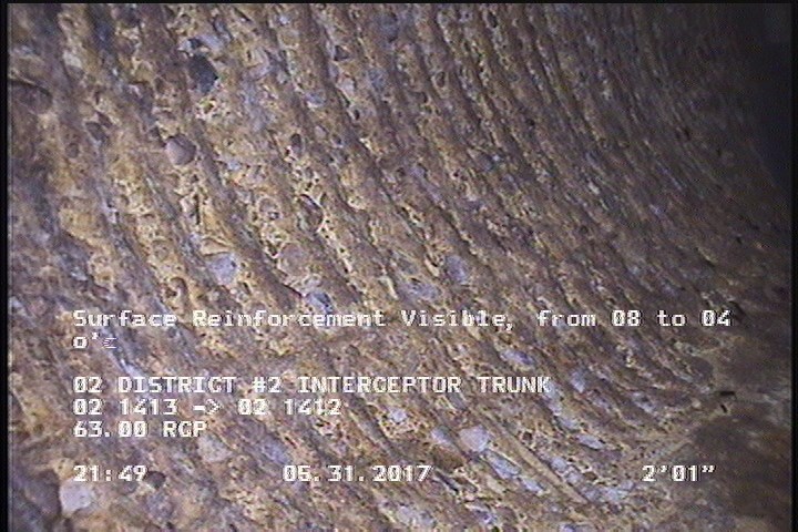 Surface Reinforcement Visible, from 08 to 04 o'clock, within 8 inches of joint: YES