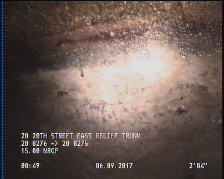 Deposits Attached Grease, 5 %of cross sectional area, from 03 to 09 o'clock, , within 8 inches of joint: YES, Start