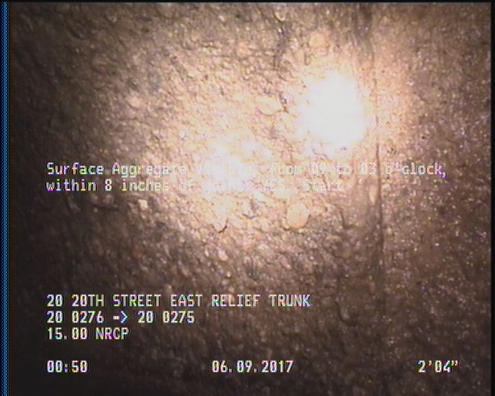 Surface Aggregate Visible, from 09 to 03 o'clock, within 8 inches of joint: YES, Start